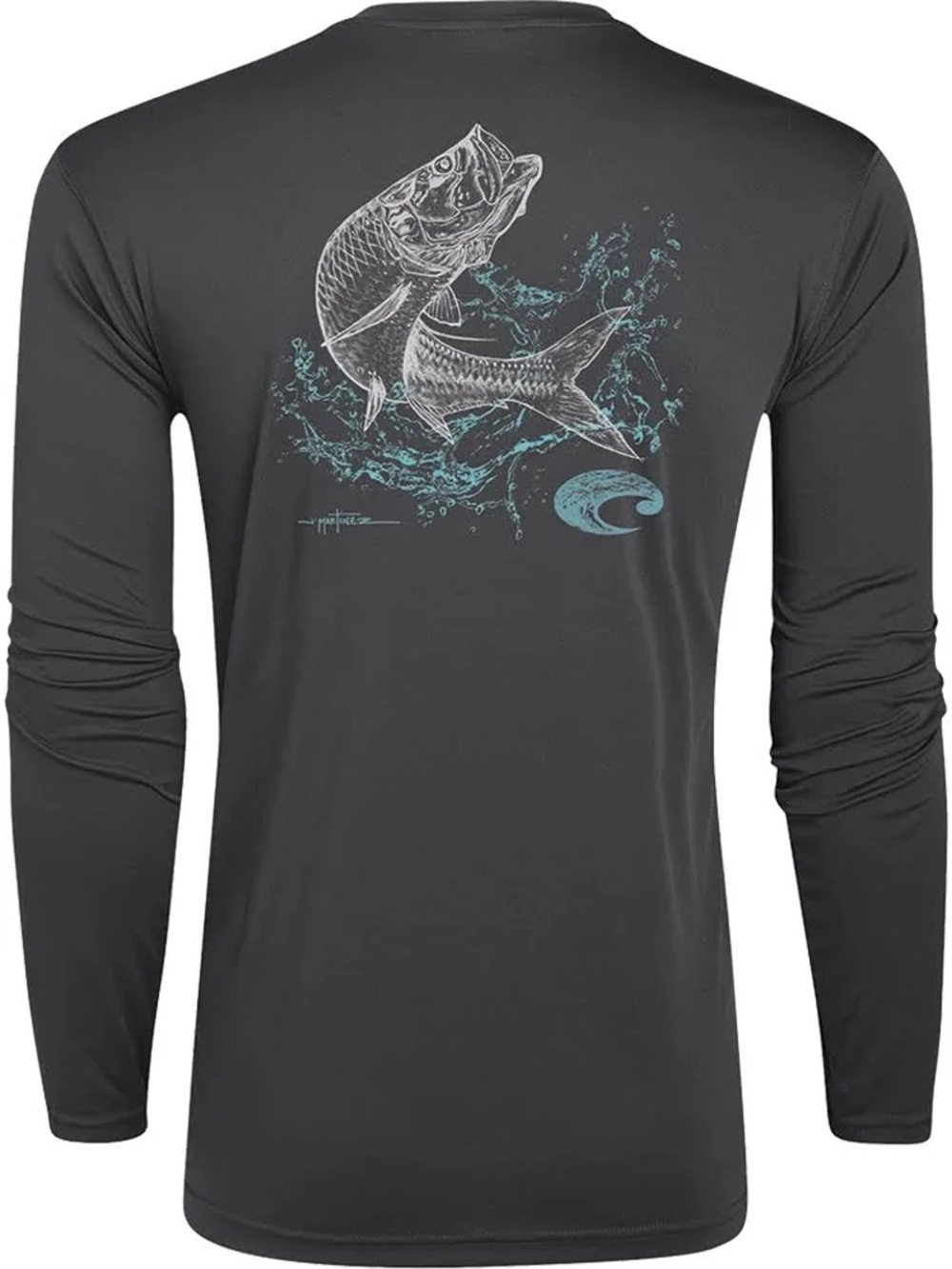 Costa Del Mar Tech Tarpon Performance Shirt Charcoal - Size XL